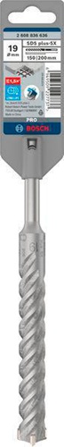 Bosch Hammerbohrer PRO D.19mm Arbeits-L.150mm L.200mm SDS plus-5X