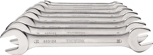 Doppelmaulschlüsselsatz 12-tlg.SW6-32mm CV-Stahl verchr.TECWERK