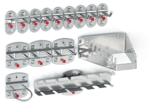 Werkzg.h.BxHmm 12 div.Haken/3 Doppelhaken 15-tlg.RASTERPLAN