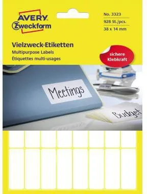Avery Zweckform Vielzwecketikett 3323 38x14mm weiß 928 St./Pack.