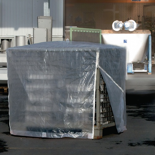 Gitterboxabdeckhaube Breite 850 x Länge 1250 mm mit Reißverschluss