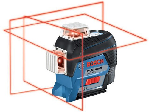 Bosch Linienlaser GLL 3-80 C Arbeitsber.30m IP54 Laserkl.2 m.Batterien  Bosch Linienlaser GLL 3-80 C Arbeitsber.30m IP54 Laserkl.2 m.Batterien