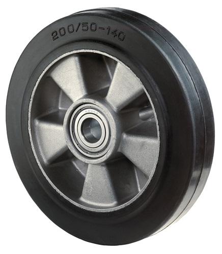 Lenkrad Elastik-Vollgummi Naben-L.60mm Rad-B.50mm D.180mm BS ROLLEN