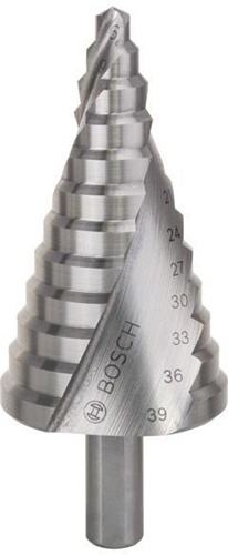 Bosch Stufenbohrer Stufen-D.4-39mm Schaft-D.10mm L.107mm HSS blank 12 Stufen