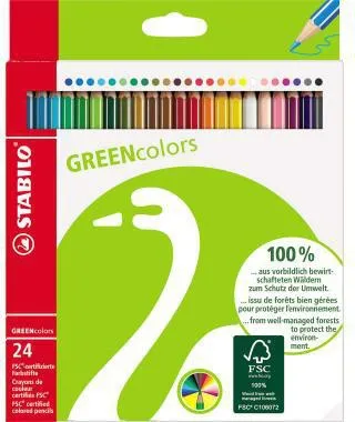 STABILO Farbstift GREENcolors 6019/2-24 sortiert 24 St./Pack.