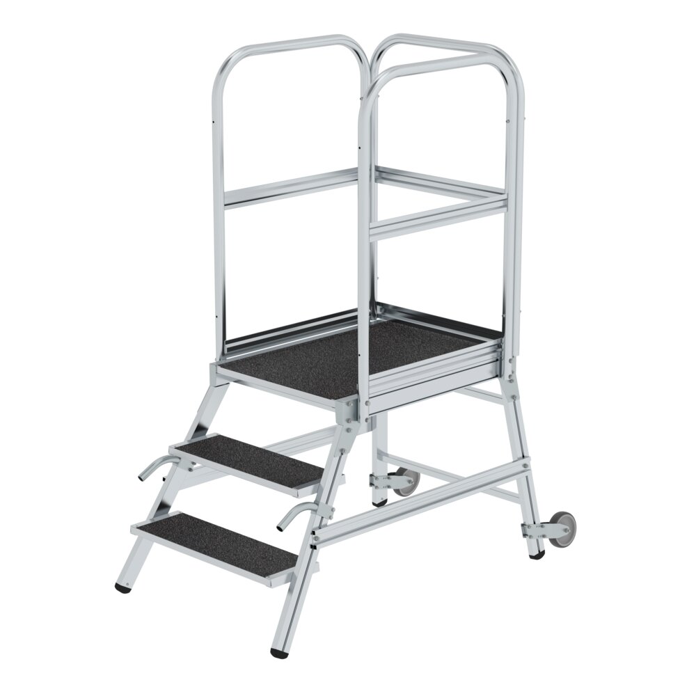 MUNK Podesttreppe mit Rollen und Griffen