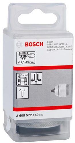 Bosch Schnellspannbohrfutter Spann-W.1,5-13mm Aufn.1/2- 20Zoll chrom f.GSB13RE etc.