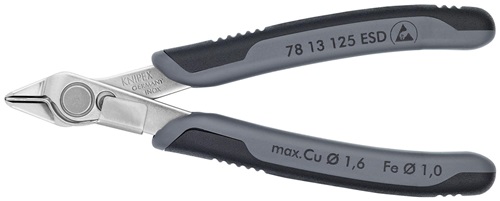 Elektronik-Seitenschneider Super-Knips® L.125mm Form 1 Facette nein pol.KNIPEX