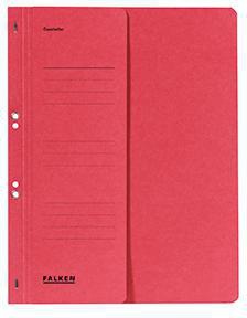 Falken Ösenhefter 80003841 DIN A4 halber Deckel Behördenheftung rot