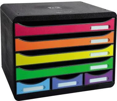 Exacompta Schubladenbox STORE-BOX MINI 307798D 7Schübe harlekin