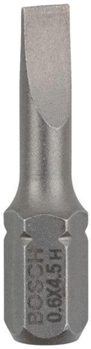 Bosch Schrauberbit Extra-Hart ISO1173 C6.3 S0,6x4,5mm L.25mm 1/4Zoll-Außen-6kt 3erPack