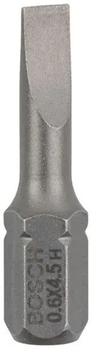Bosch Schrauberbit Extra-Hart ISO1173 C6.3 S0,6x4,5mm L.25mm 1/4Zoll-Außen-6kt 3erPack