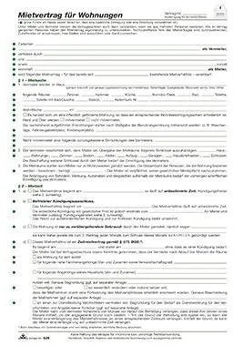 RNK Mietvertrag 525 Wohnung DIN A4 6Blatt