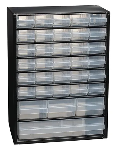 Kleinteilemagazin B306xT150xH420mm Stahlbl.34 Schubl.Poypropylen