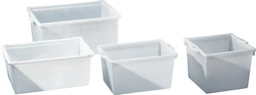 Kunststoffbehälter eck.80l PE natur L770xB500xH310mm konische Form GRAF