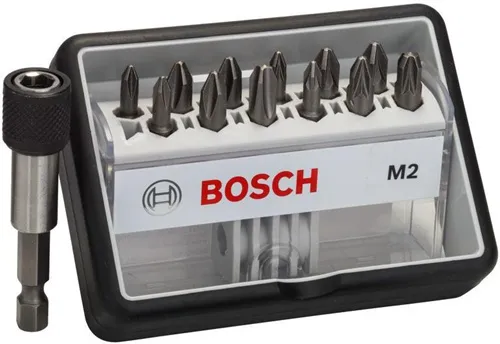 Bosch Schrauberbit-Set Robust Line M Extra-Hart 12+1tlg. L25mm PH/PZ 1/4Zoll-Außen-6kt