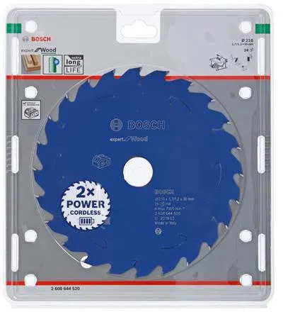 Bosch Kreissägeblatt Expert for Wood D.216mm 24Zähne WZ f.Tischsägen