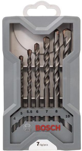Bosch Betonbohrer-Set CYL-3 7-tlg.D.4/5/5,5/6/7/8/10mm i.Ku.-kassette
