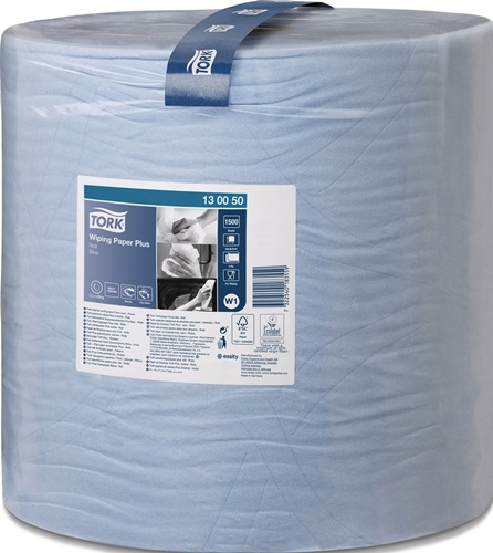 Putztuch TORK 130050 L.ca.510 mxB.ca.369mm blau 2-lagig,Hybrid Rl.TORK