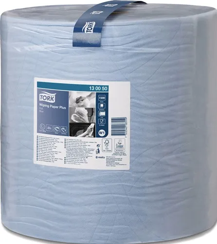 Putztuch TORK 130050 L.ca.510 mxB.ca.369mm blau 2-lagig,Hybrid Rl.TORK