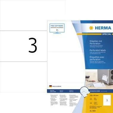 HERMA Etikett 4664 210x99mm weiß 300 St./Pack.
