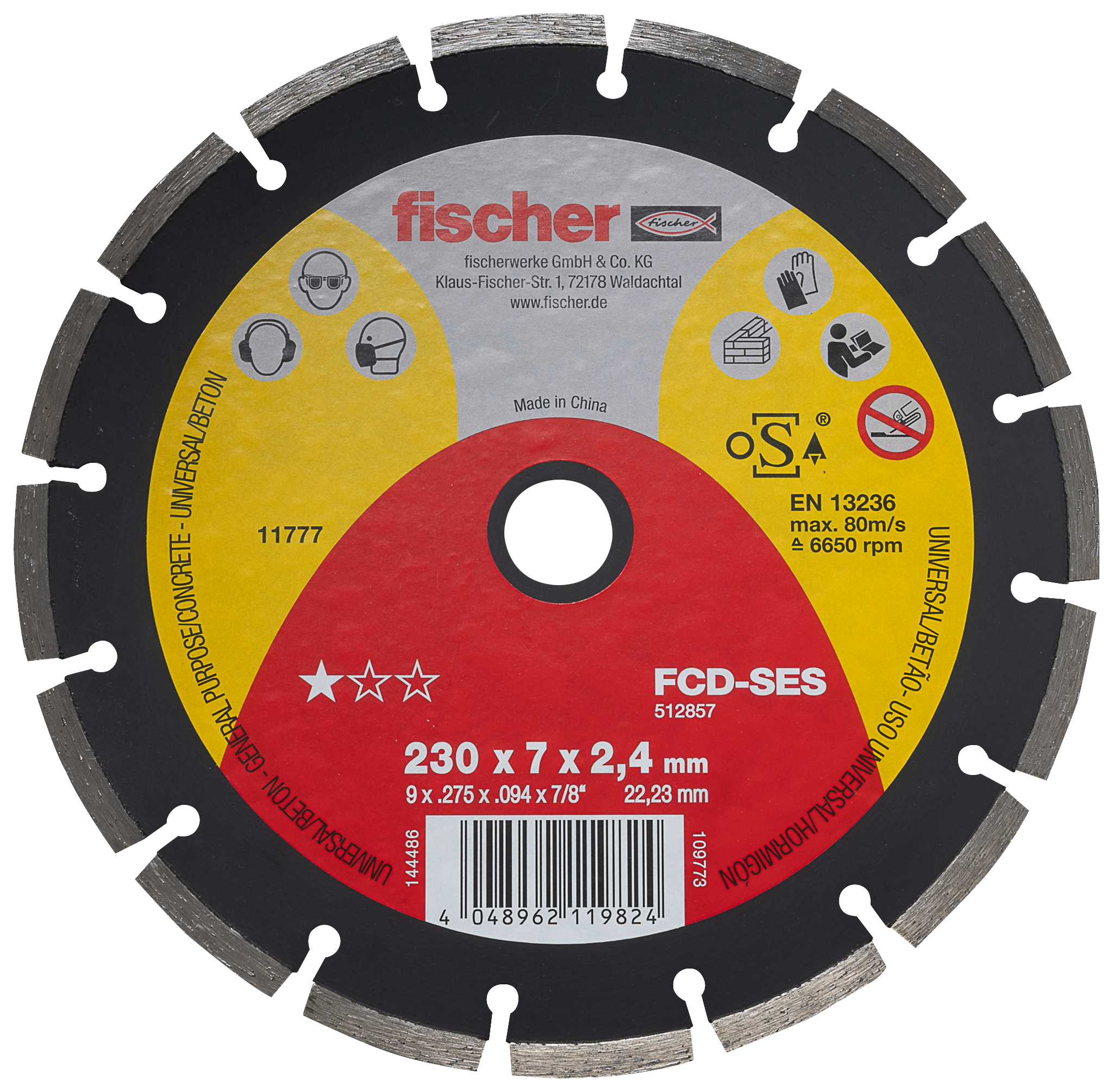 fischer Trennscheibe FCD-SES 230 x 2,4 x 22,23 Diamant