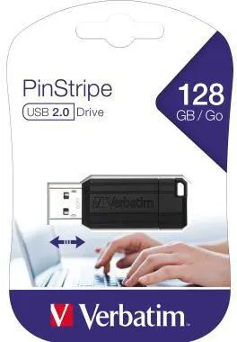 Verbatim USB Stick Pin Stripe 49071 128GB schwarz