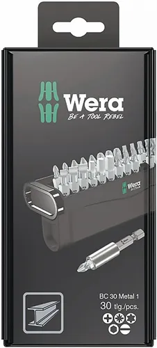 Bitsortiment Bit-Check 30 Metal 1 SB 30-tlg.Schlitz/PH/PZD/TX/6Kt.WERA