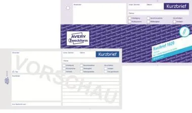 Avery Zweckform Kurzbrief 1020 1/3 DIN A4 100Blatt
