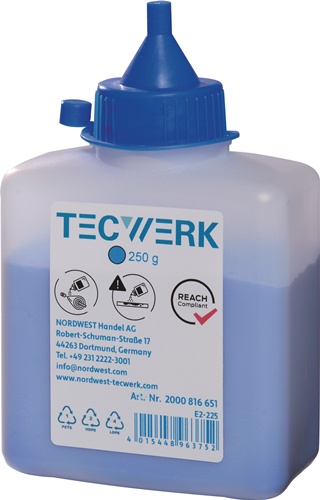 Schlagschnurkreide 250g blau Ku.-Flasche TECWERK