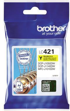 Brother Tintenpatrone LC421Y 200Seiten gelb