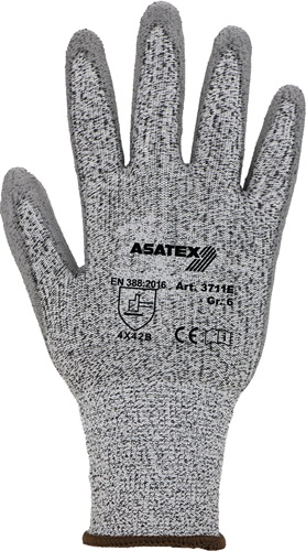 Schnittschutzhandschuhe Gr.11 grau/grau EN 388 PSA II HDPE m.PU 10 PA ASATEX
