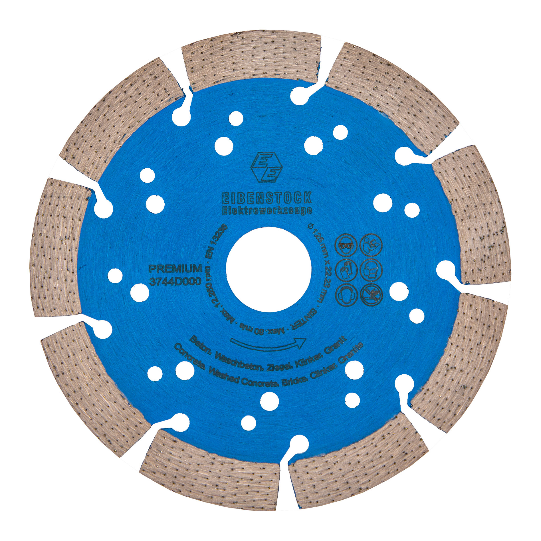 EIBENSTOCK Diamant-Trennscheibe Ø 125 mm -Premium- (für harte Materialien) für EMF125