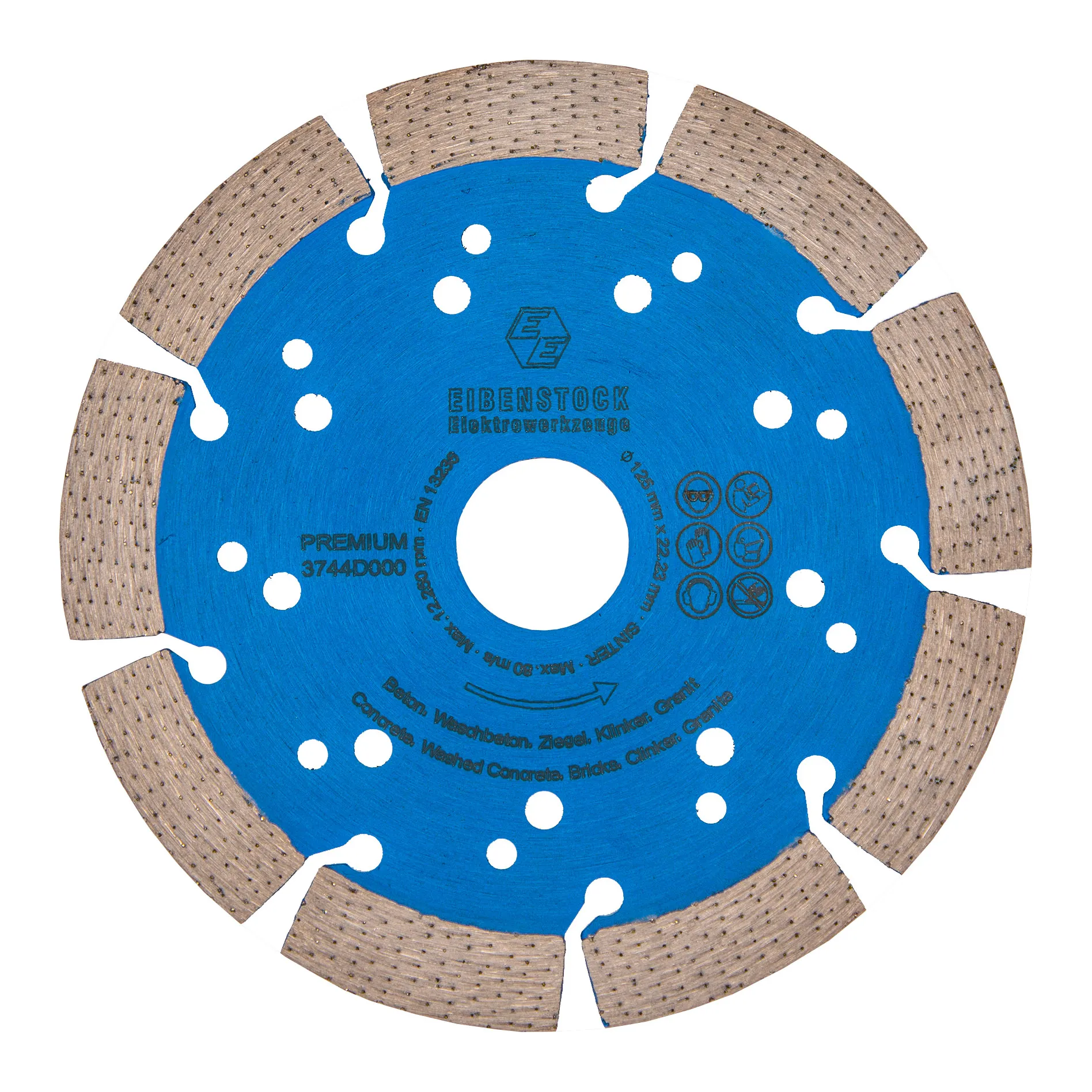 EIBENSTOCK Diamant-Trennscheibe Ø 125 mm -Premium- (für harte Materialien) für EMF125