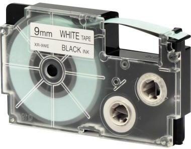 CASIO Schriftbandkassette XR-9WE 9mmx8m sw auf ws