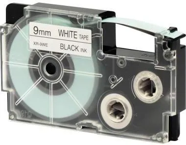 CASIO Schriftbandkassette XR-9WE 9mmx8m sw auf ws