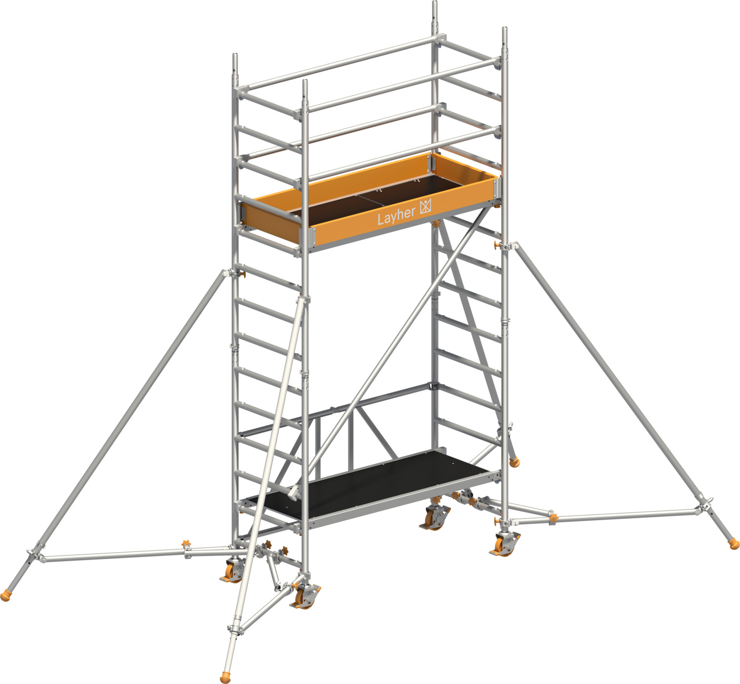Layher Fahrgerüst Zifa P2 mit Gerüststützen