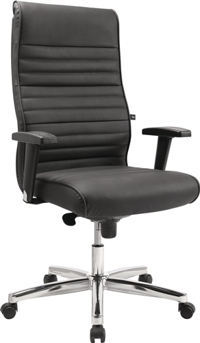 Chefsessel Leder schwarz schwarz m.Armlehne 440-550mm TOPSTAR