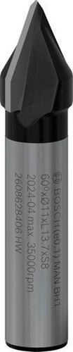 Bosch V-Nutfräser Standard for Wood Arbeits-L.14mm D.11mm L.45mm Schaft 8mm 60Grad