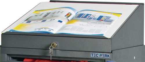 TECWERK Pultaufsatz H272/91xB500xT500mm grau 