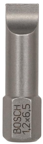 Bosch Schrauberbit Extra-Hart ISO1173 C6.3 S1,2x6,5mm L.25mm 1/4Zoll-Außen6kt 25erPack
