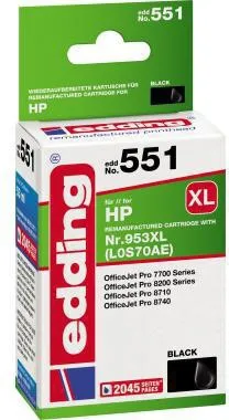 edding Tintenpatrone 18-551 wie HP No. 953XL (L0S70AE) sw