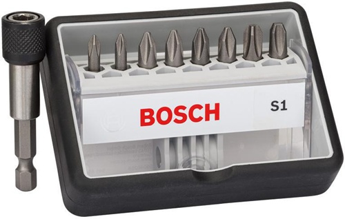 Bosch Schrauberbit-Set Robust Line S Extra-Hart 8+1tlg. L.25mm PH 1/4Zoll-Außen-6kt