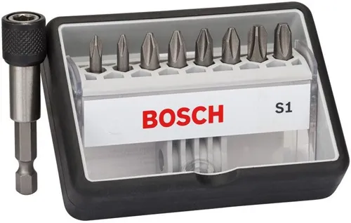 Bosch Schrauberbit-Set Robust Line S Extra-Hart 8+1tlg. L.25mm PH 1/4Zoll-Außen-6kt