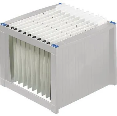 helit Hängekorb H6110084 max. 40Mappen DIN A4 lichtgrau/blau