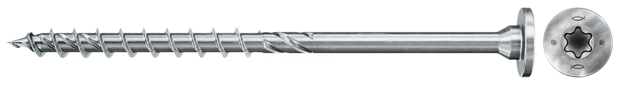 fischer PowerFast FPF II STP 6,0 x 100 BC 100 Stufensenkkopf mit Innenstern TX Teilgewinde galvanisch verzinkt, blau passiviert