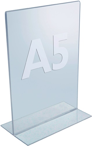 Tischaufsteller Acryl transparent freistehend