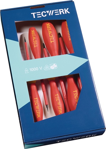 TECWERK Schraubendrehersatz 7-teilig VDE 