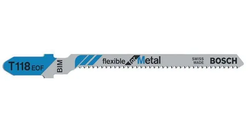 Bosch Stichsägeblatt T 118 EOF Gesamt-L.83mm Zahnt.1,5mm BIM 5 St./Karte