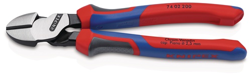 Kraftseitenschneider L.200mm pol.Form 0 Mehrkomp.-Hüllen KNIPEX